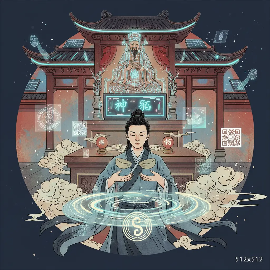 道教問神 - 擲筊