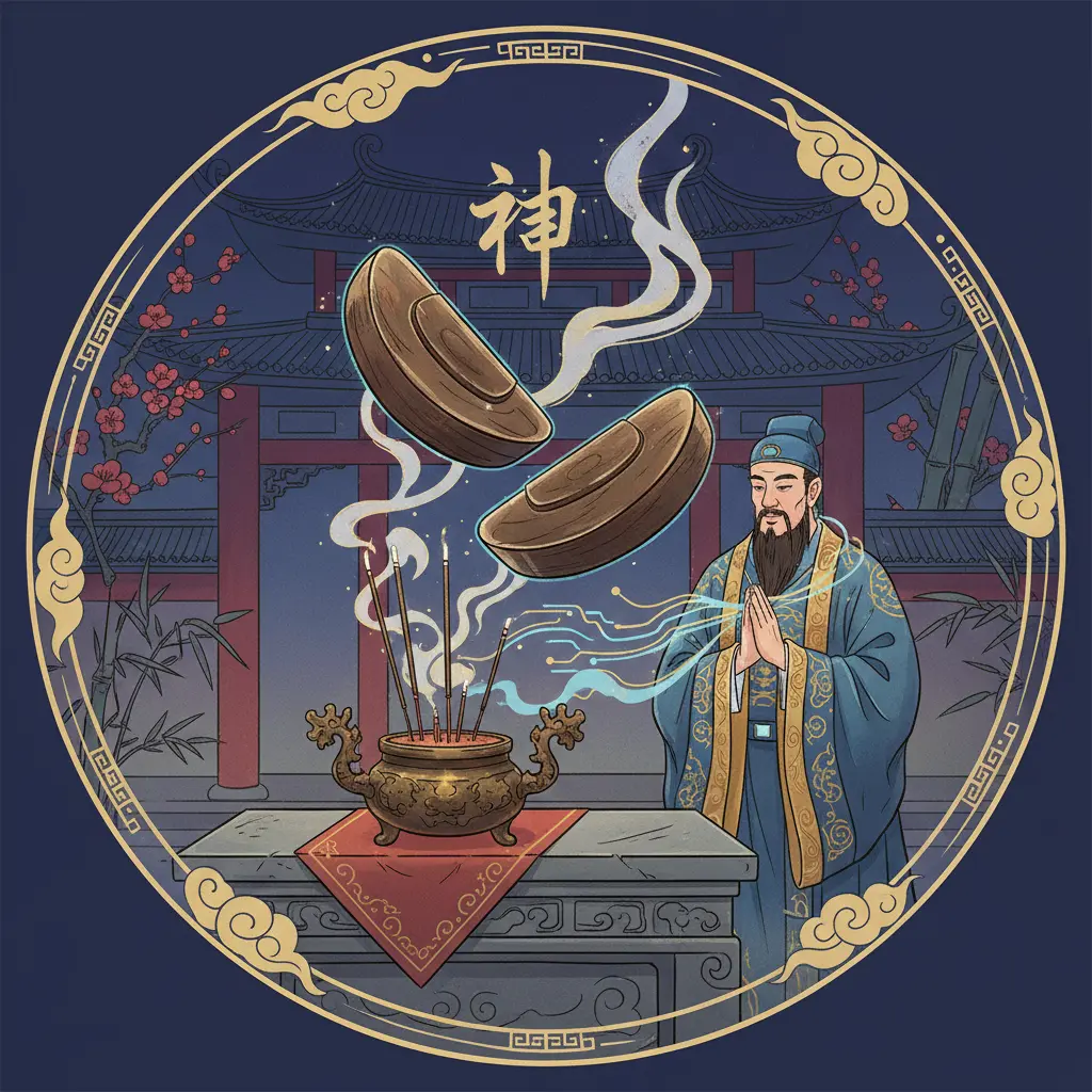 道教問神 - 筊杯